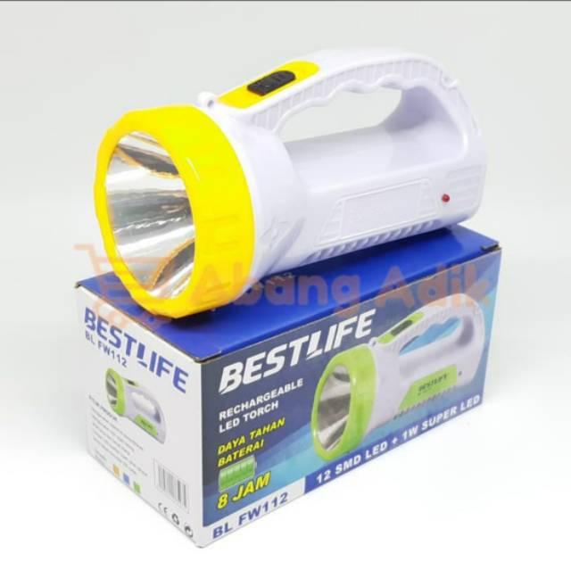 Senter  , Senter  tangan, SMD LED 112. 1watt SUPER LED + 12 SMD LED