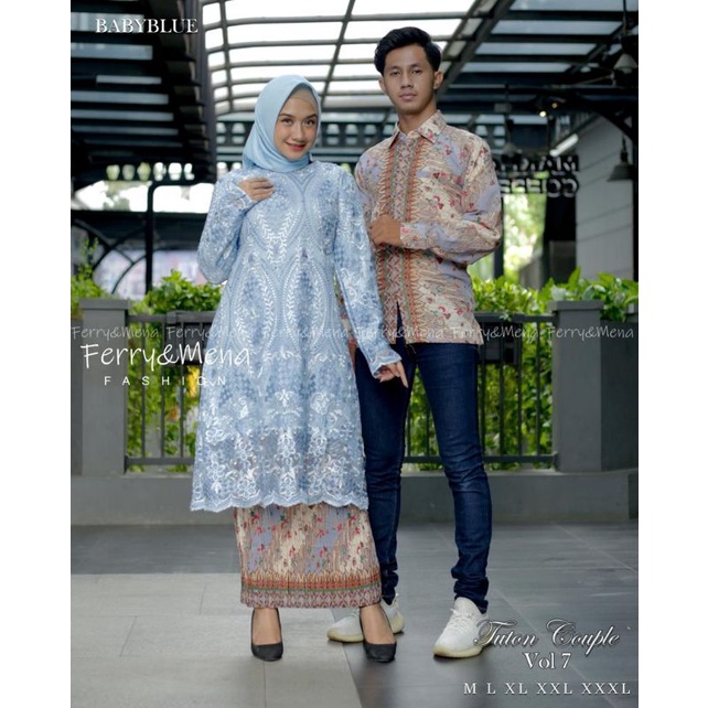 Kebaya couple batik//couple tunangan//couple keluarga//tunik padang