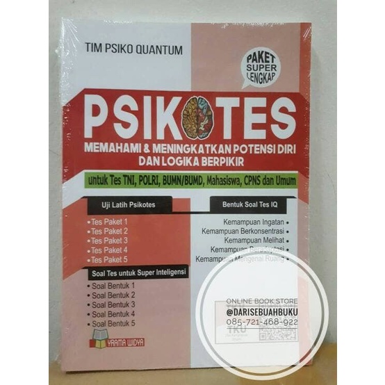 

✨COD✨ Buku PSIKOTES - MEMAHAMI & MENINGKATKAN POTENSI DIRI & LOGIKA BERFIKIR