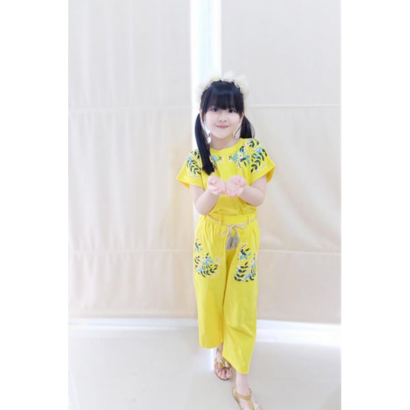 READY‼️CULLOTES LONGPANTS SET By PICCOLINO/ SETELAN ANAK PEREMPUAN/ KULOT ANAK/BAJU ANAK/ EDISI RAYA