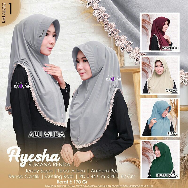 HIJAB INSTANT AYESHA ORI AHFILL / FARRAH ARJUNA HIJAB