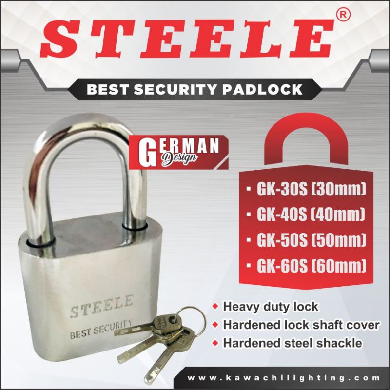 Gembok Steele GK-50S 50mm Besi Best Quality