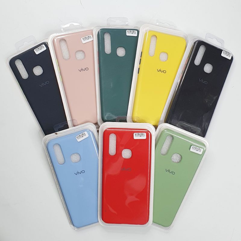 Vivo Y17 / Y3 / Y15 / Y12 / U10 / Y11 2019 Macaron Tone Case / Silicone Macaron Colour Side button