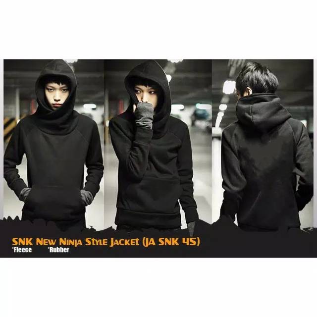 Sweater ninja anime polos black