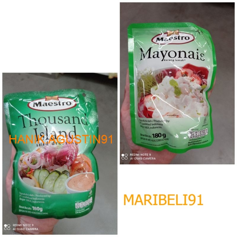 

Maestro Mayonais Sachet / Thousand island sachet 180 gr maribeli91