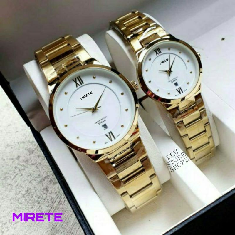 JAM COUPLE FITUR TANGGAL TAHAN AIR JAM TANGAN PRIA DAN WANITA TERBARU AB RANTAI STAENLES STEL MODEL SPORTY DIAMETER 4mm_2,8mm Bisa Beli Satuan