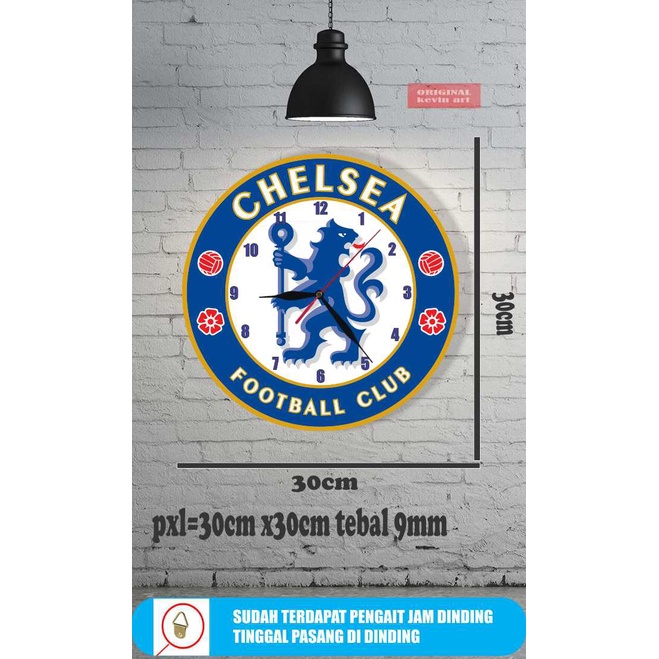 JAM DINDING MINIMALIS LOGO CHELSEA KLUB BOLA INTERNASIONAL UNIK KEREN DAN MEWAH AESTHETIC HOBI KOLEKSI PAJANGAN DINDING DEKORASI RUANG TAMU KALIGRAFI BESAR ARTISTIK KAYU CUSTOM TEMPEL TEMBOK TERLARIS DISKON BISA BAYAR DITEMPAT POSTER DINDING PERNAK PERNIK