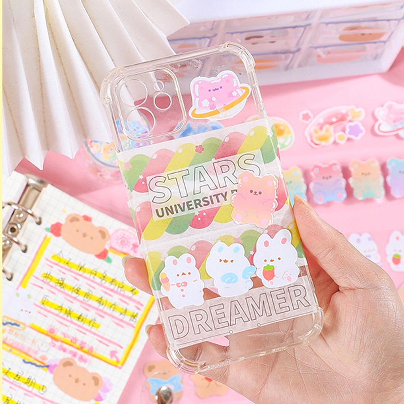 Stiker Tape PVC Anti Air Motif Kartun Sweetheart Gaya Jepang Untuk Dekorasi Pesta