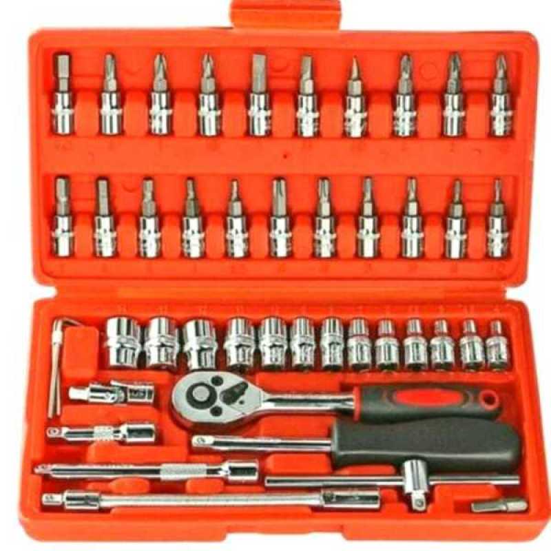 Kunci Sok Shock 46 PCS - Multipurpose Combination Socket Wrench Lengkap