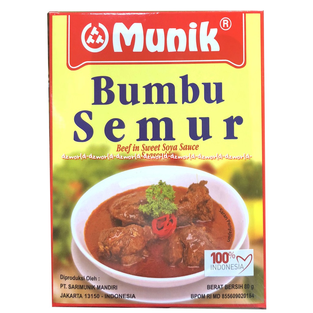 Munik Bumbu Semur Daging Ayam Beef in Sweet Soya Sauce Bumbu Instan 80gr