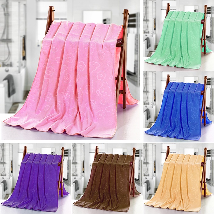 Handuk Mandi  Super lembut Cantik Multifungsi Bahan 100% Polyester Ukura 140cm X 70cm H18