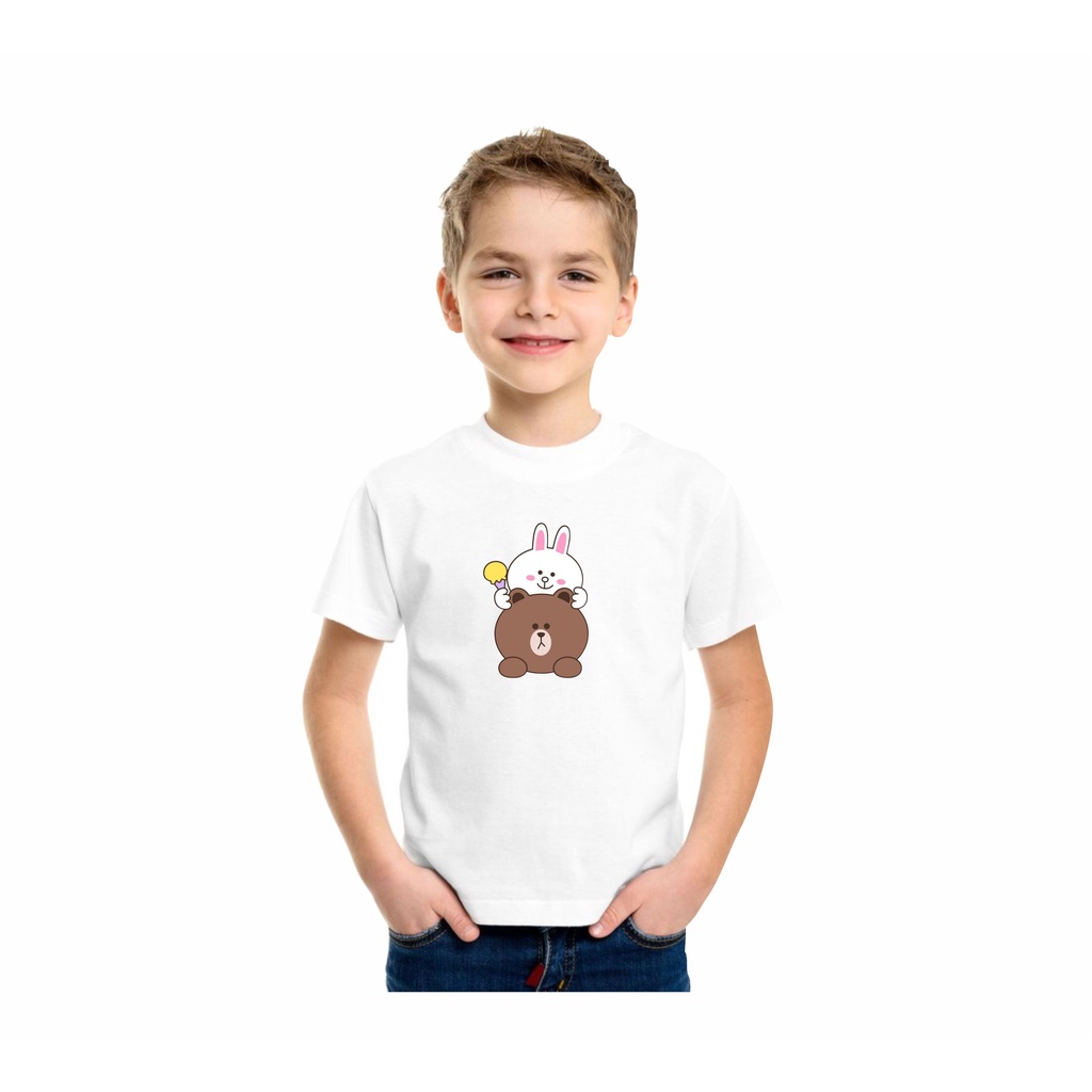 Kaos oblong anak anak bergambar print digital unisex bisa di pakai laki laki dan perempuan 005