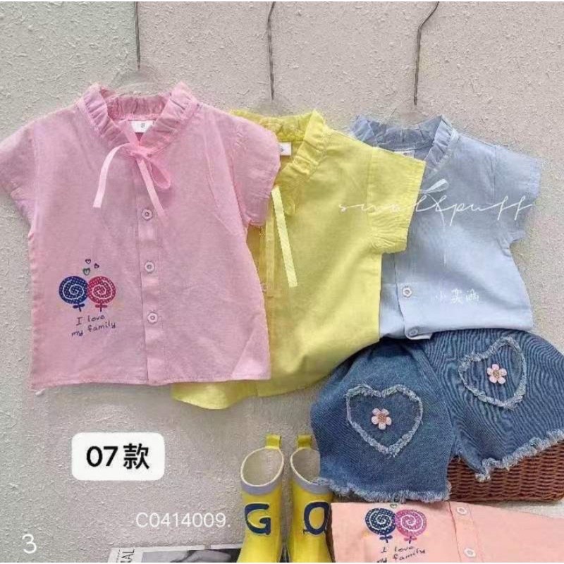 SETELAN HOT PANTS ANAK PEREMPUAN/CEWEK