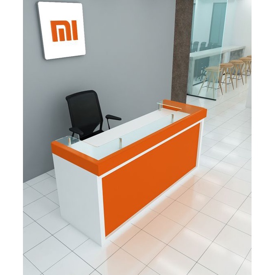 meja resepsionis minimalis murah custom