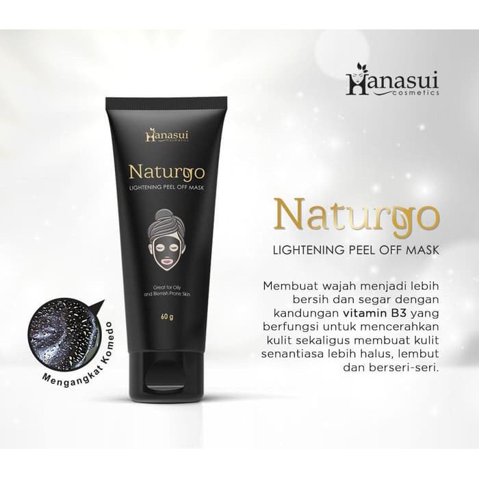 ❤ RATU ❤ Hanasui Naturgo Tube Lightening Peel Off Mask | Masker Pencabut Komedo (✔️BPOM)