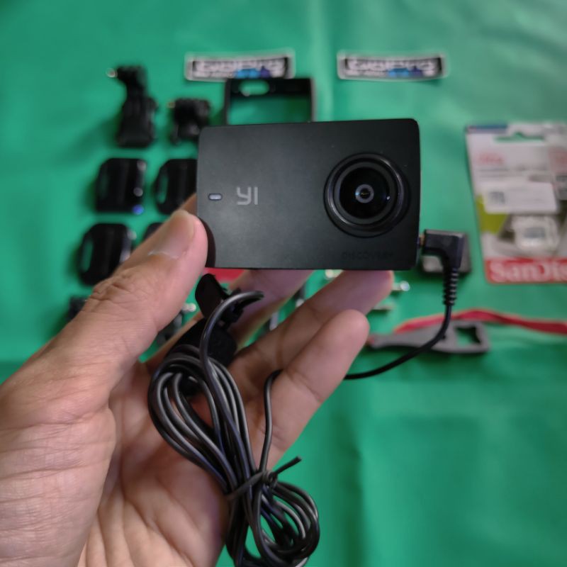 Xiaomi Yi 4K Discovery Action Cam Original Yi Cam / Yicam / Yi Camera Support Audio Mic External Paket Motovlog / Vlog Youtube / Youtubers / Motovlogger-2