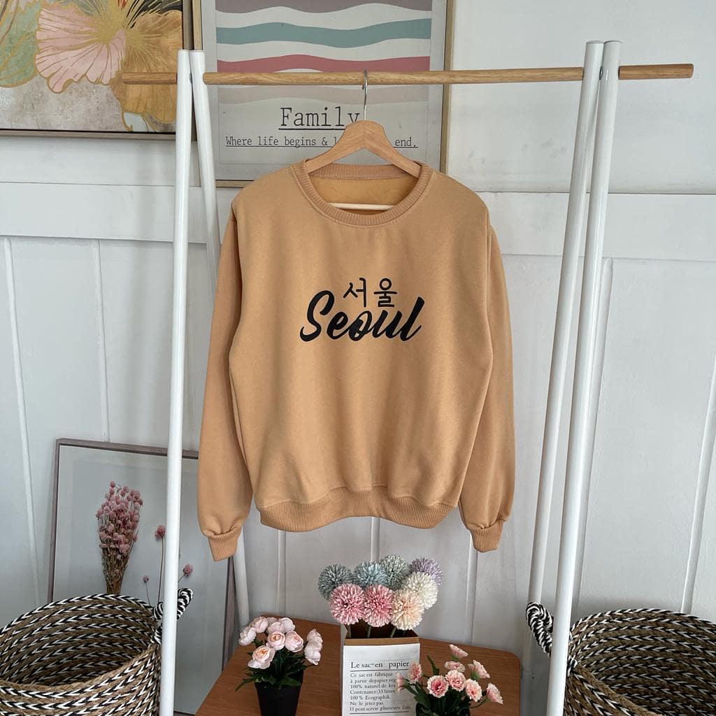 SWEATER WANITA SEOUL /// ATASAN WANITA ALA KOREA FLEECE TEBAL KEKINIAN TERBARU''