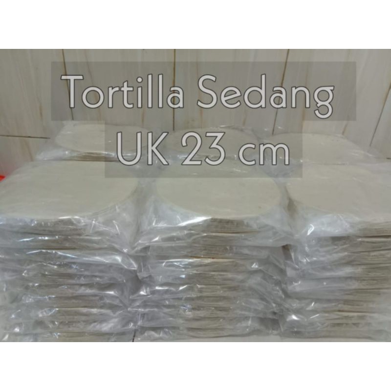 

TORTILLA SEDANG (kulit kebab) Uk. 23cm isi 20 lembar/pc