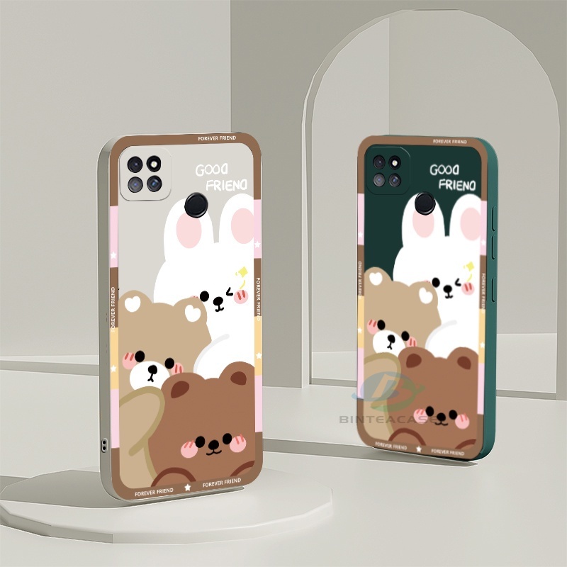 Redmi Note 11S 11 Pro Redmi 10 5G 10C 10A 9C 9T 9A Note10 Note 10S Note9 Note8 Note7 Poco M3 Pro X3 Pro NFC Beruang Lucu Baru Kelinci Shock Resistant Silicone Phone Case Binteacase