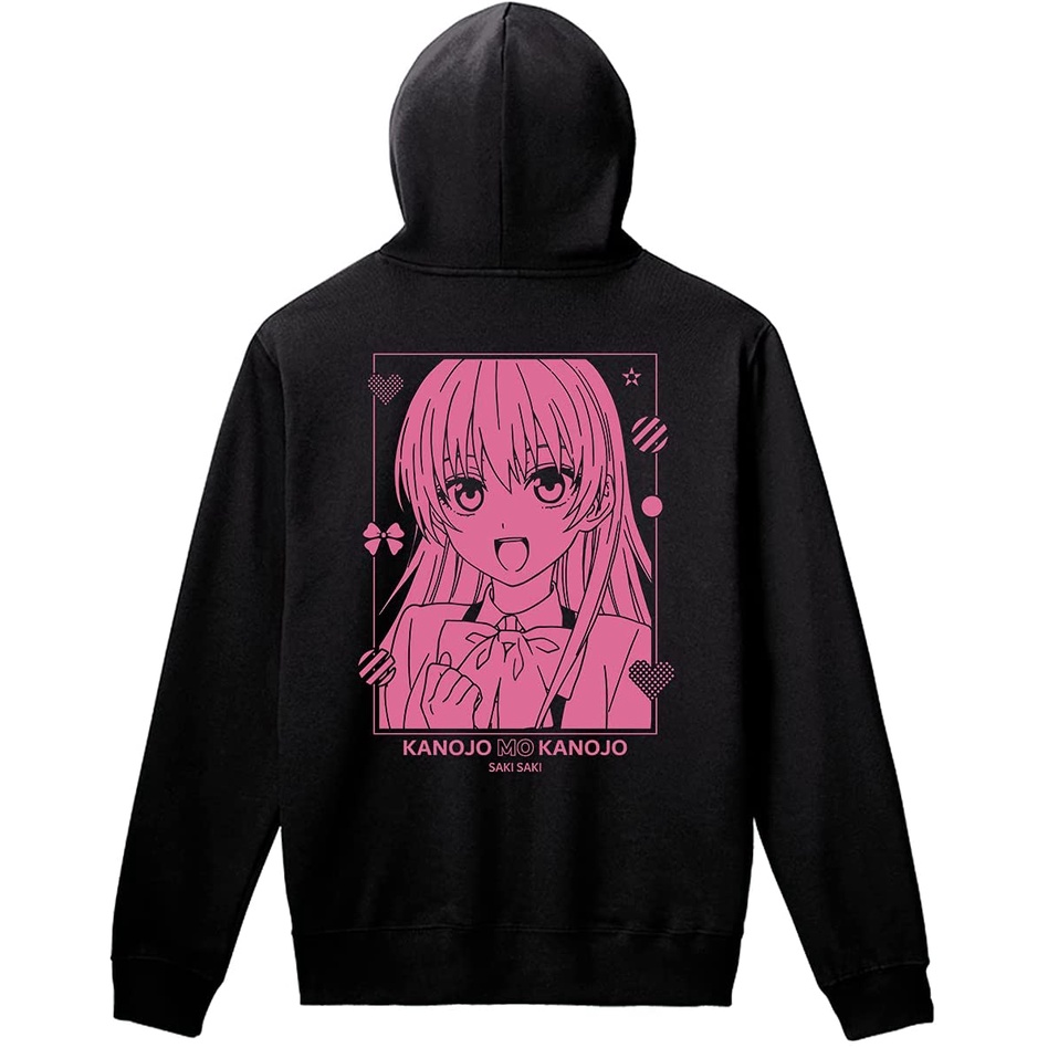 Hoodie TV Anime Kanojo Saki Saki Black Anime Manga