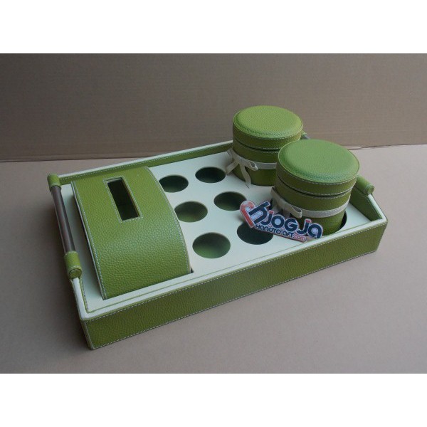 3IN1 Trayset Toples Praktis Lebaran (2 Toples, 6 Aqua hole, 1 Tissue Panjang)