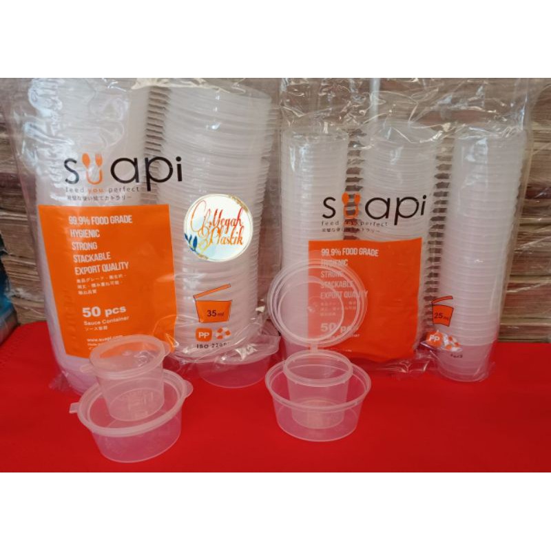 Cup Saos Merek Suapi ukuran 25ml