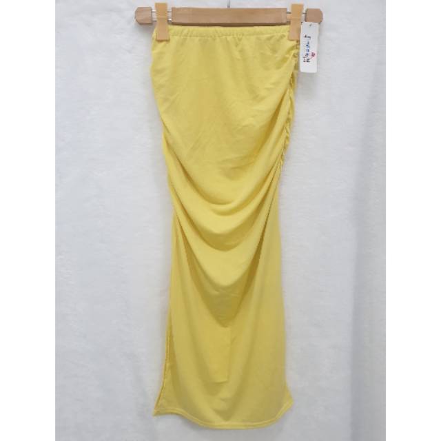 ROK PANJANG MODEL SPAN PLEATED YELLOW