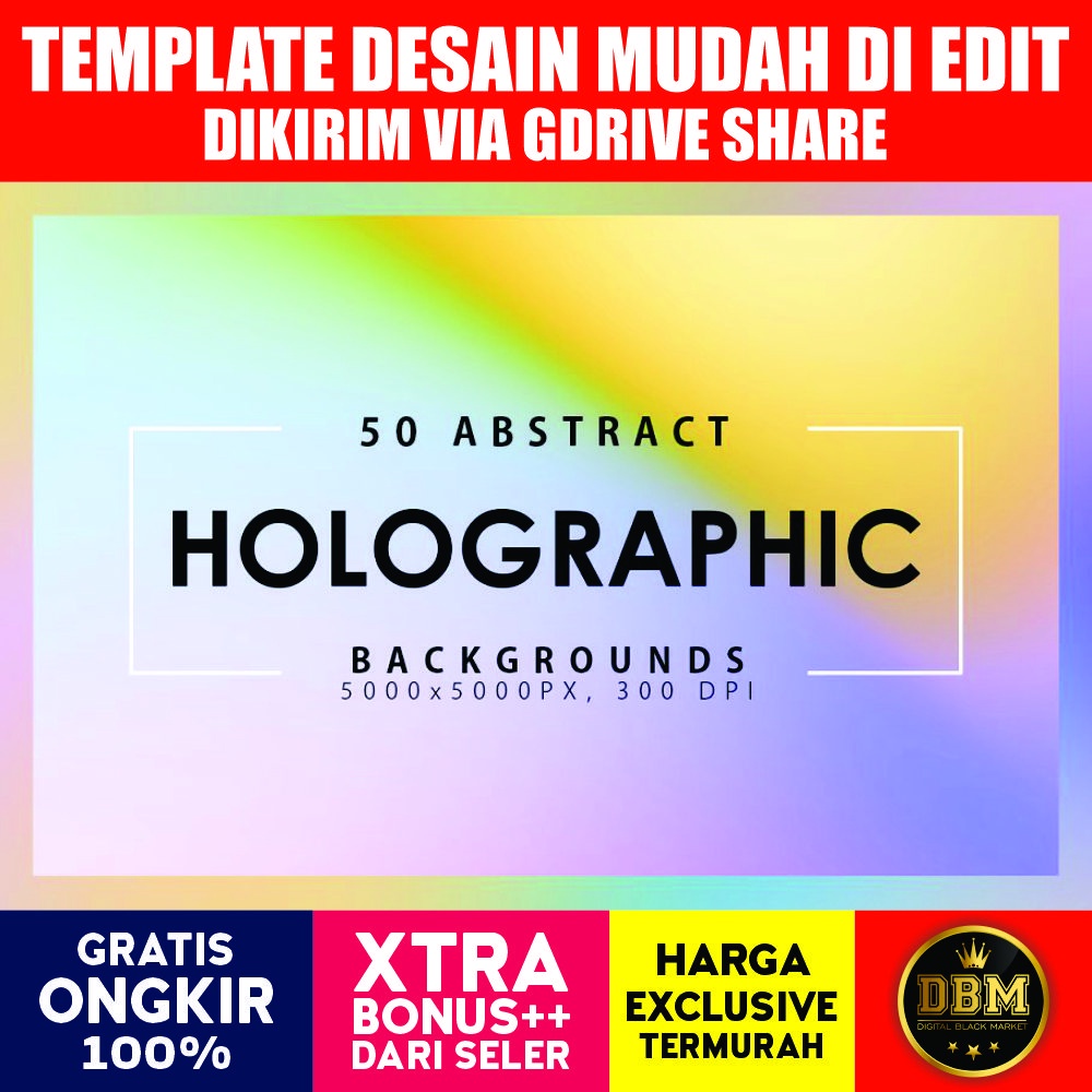 50 Holographic Backgrounds - JPEG Ultra HD