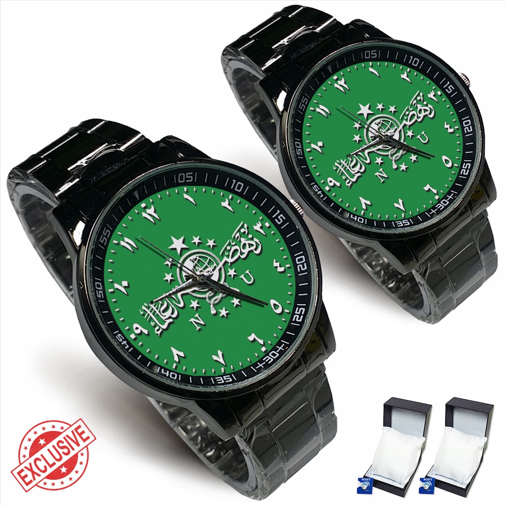 Jam Tangan Rantai Couple Nahdlatul Ulama - NU Motif 3 (Keren)