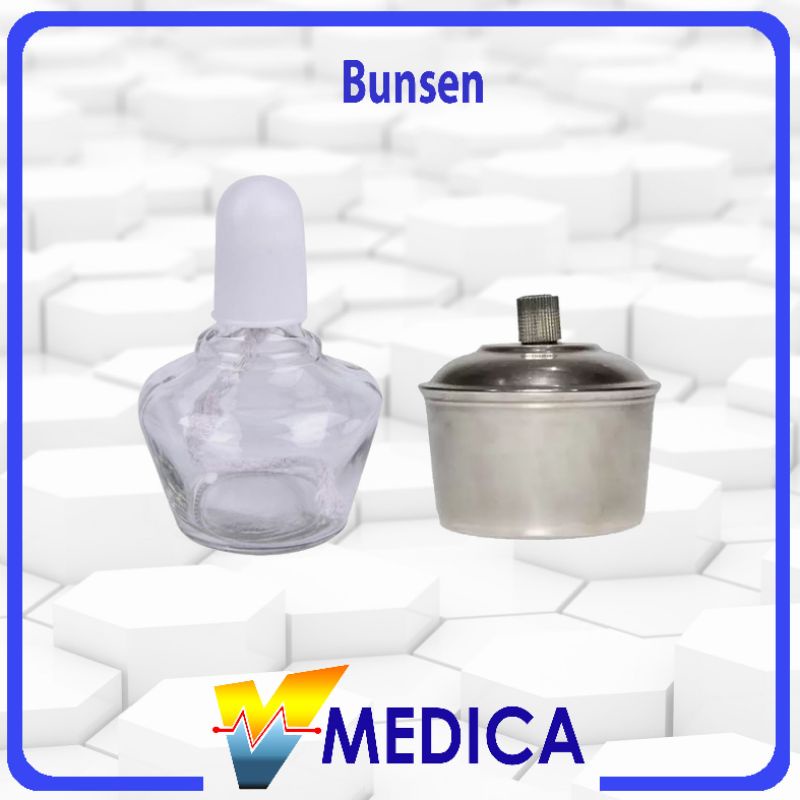 Bunsen Kaca Lampu Spiritus / Bunsen Stainless / Lampu Pembakar Spirtus