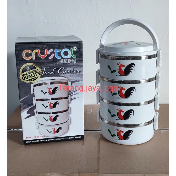 Rantang 4 Susun Ayam Jago Crystal Dating