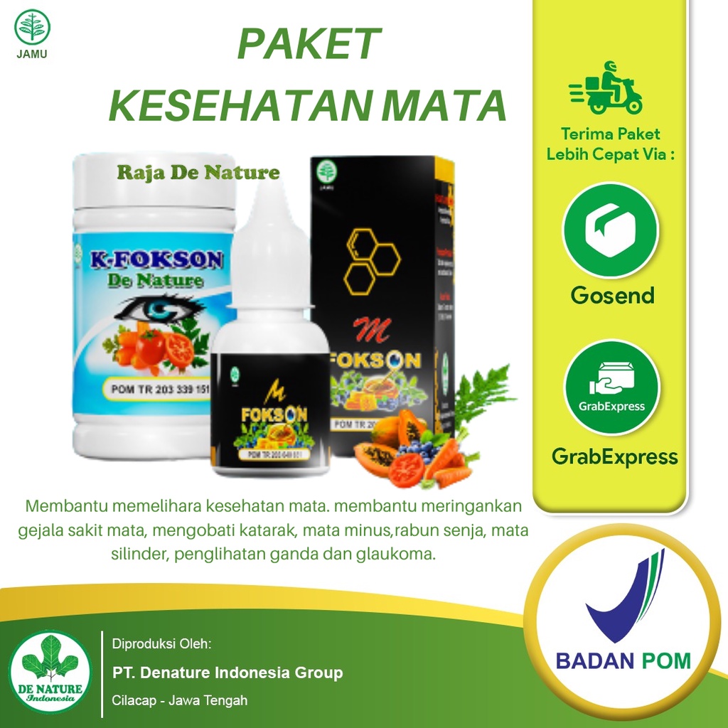 Medicine Obat Herbal Tradisional Suplement Kapsul K-Fokson & M-Fokson Untuk Mata Minus Ampuh