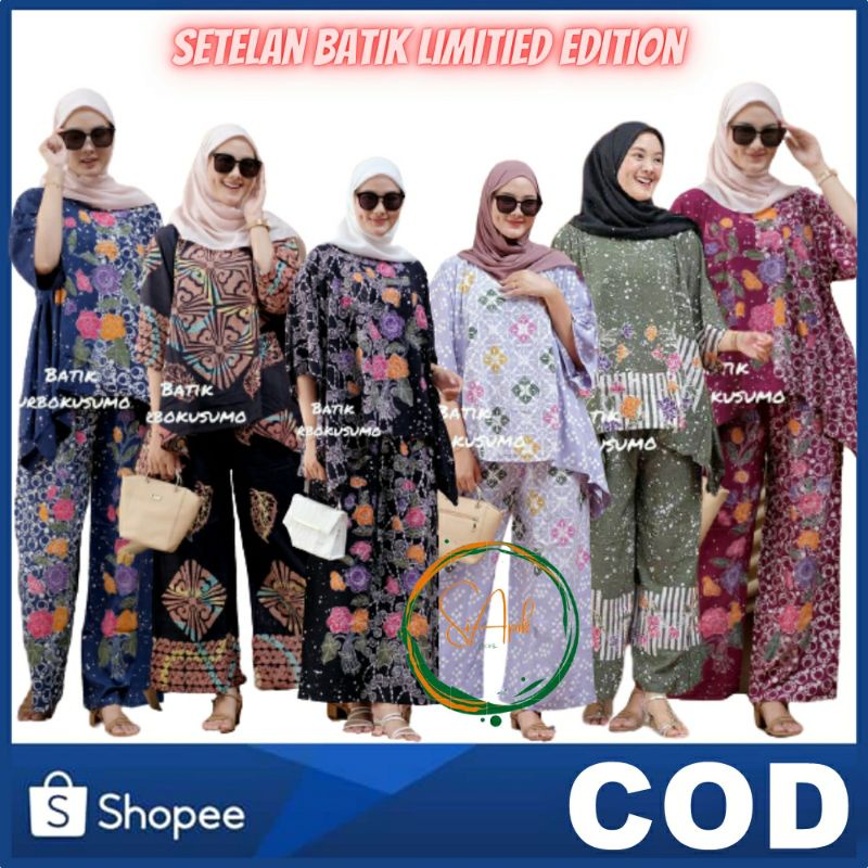 Daster Setelan CP Waka Motif Batik Tulis /  Waka Ori Naura Set Size Jumbo  / Oneset Wanita / Setelan  Wanita Jumbo / Setelan Batik Kulot / Batik Cap / Setelan Pesta Wanita / Baju Hamil / One Set Rayon