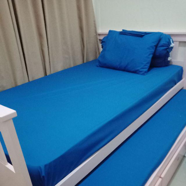 Sprei Waterproof + 2 Bantal + 2 Guling Tinggi 20cm - Gerai Abisha