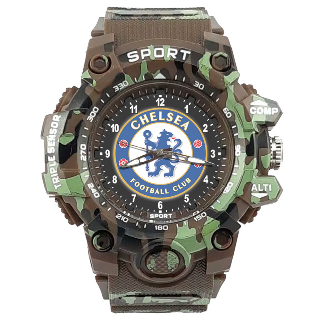 (ISTIMEWA BOSSQUE) JAM CUSTOM CHELSEA STRAP ARMY - 5 Warna