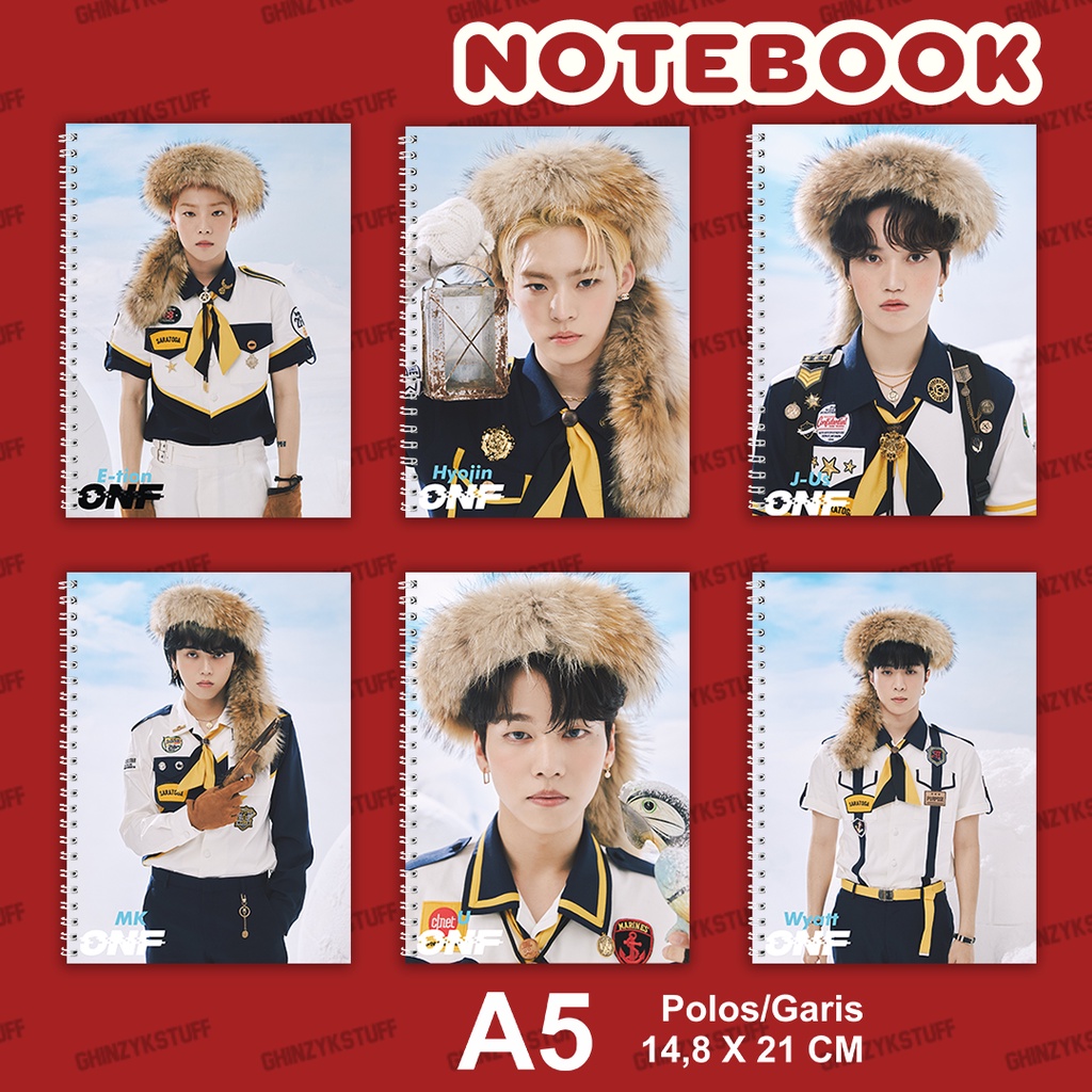 

Notebook KPOP ONF Popping Ukuran A5 14,6 cm x 21 cm