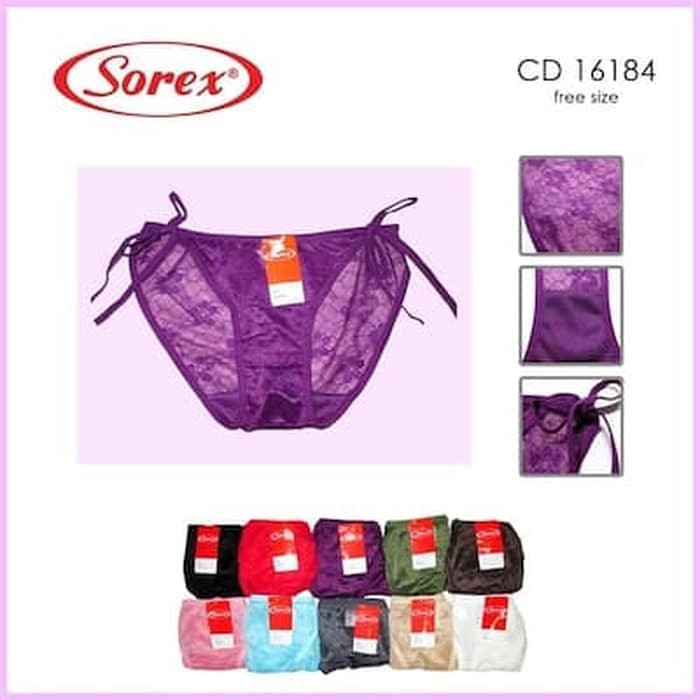ready daleman wanita cd celana dalam transparan tali samping sorex 16184