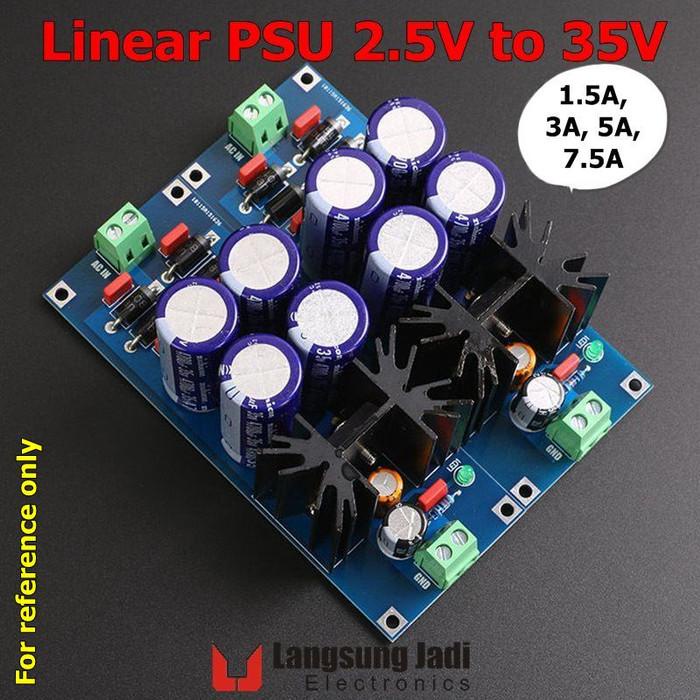 Plifie | Kit Linear Psu 2.5V-35V 1.5A-7.5A Power Supply 5V 12V 15V 24V Lt1083 Berkualitas