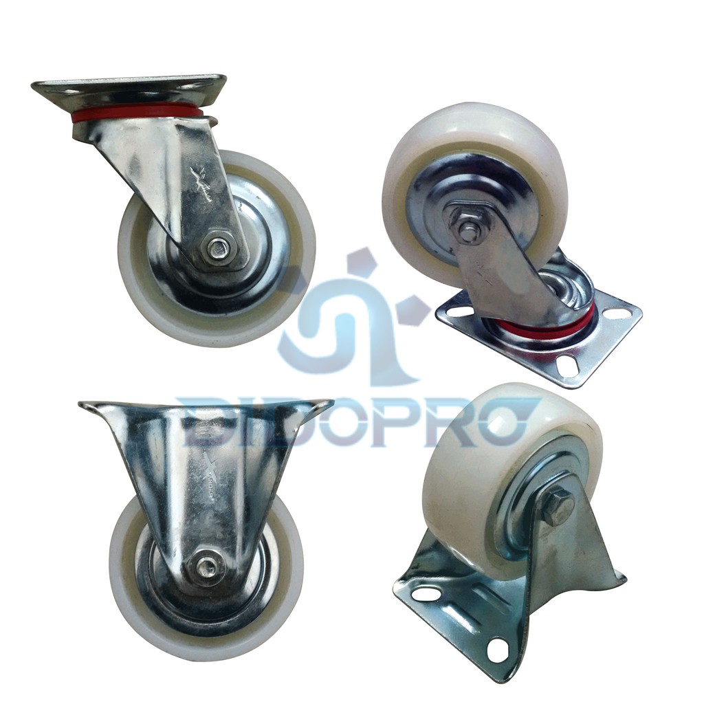 Roda Nylon 3&quot; Set 4pcs / Roda Trolley / Roda Etalase / Roda Gerobak