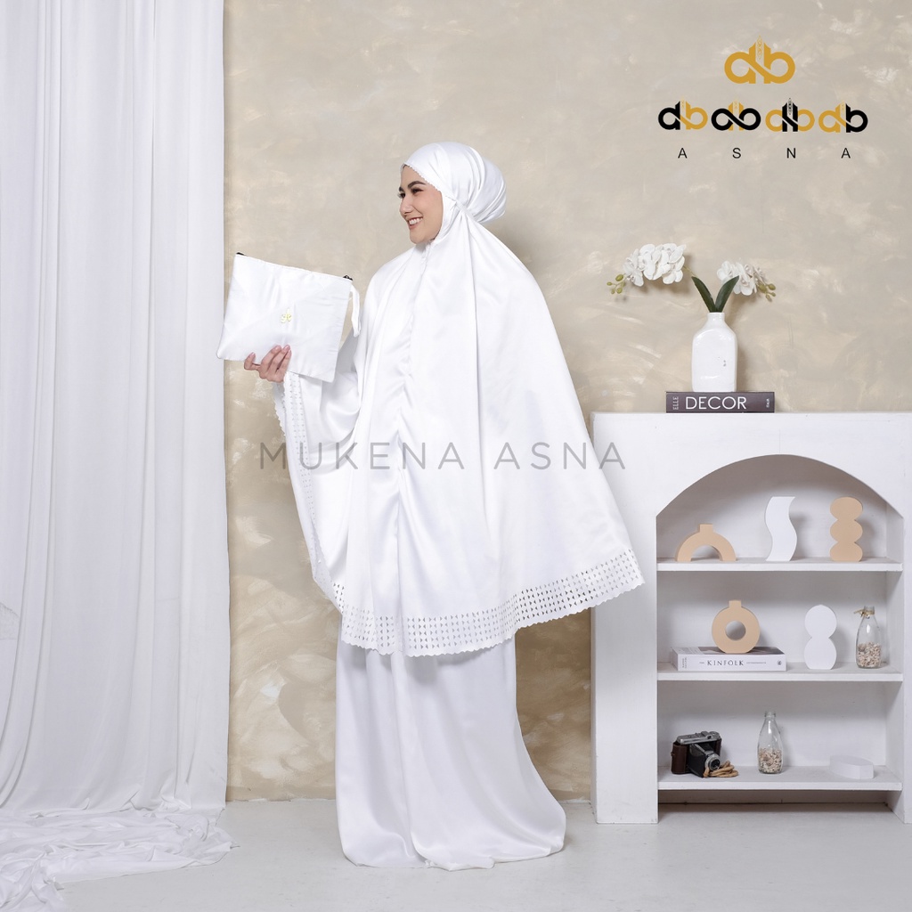 Mukena Dewasa Daily Lasercut Mewah AsnaCollection٩٩