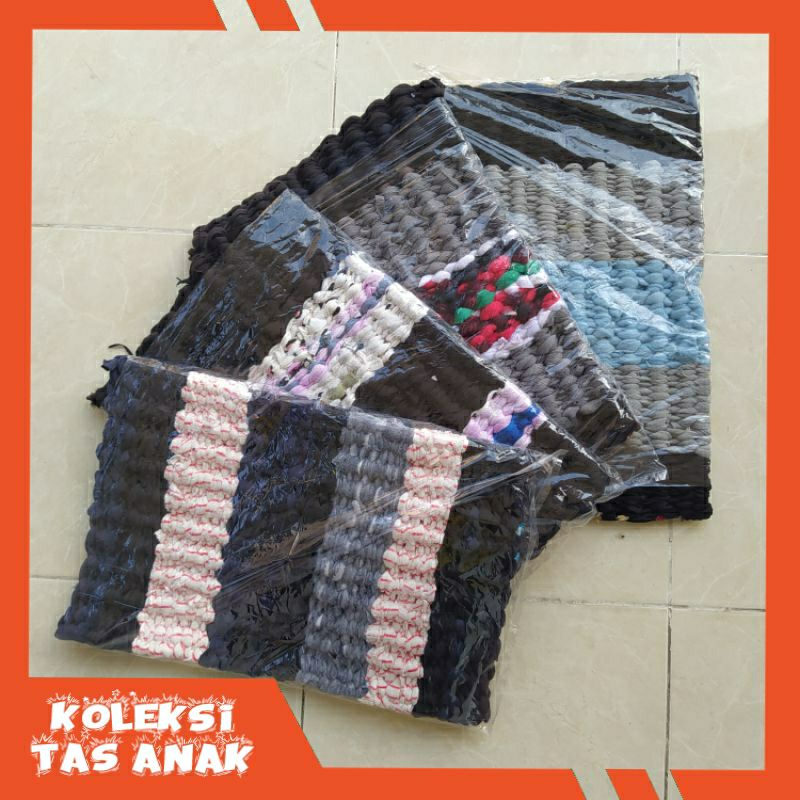 MURAH KESET ANYAM/KESET KAKI KAIN PERCA MUTIARA SUPER TEBAL JUMBO MURAH