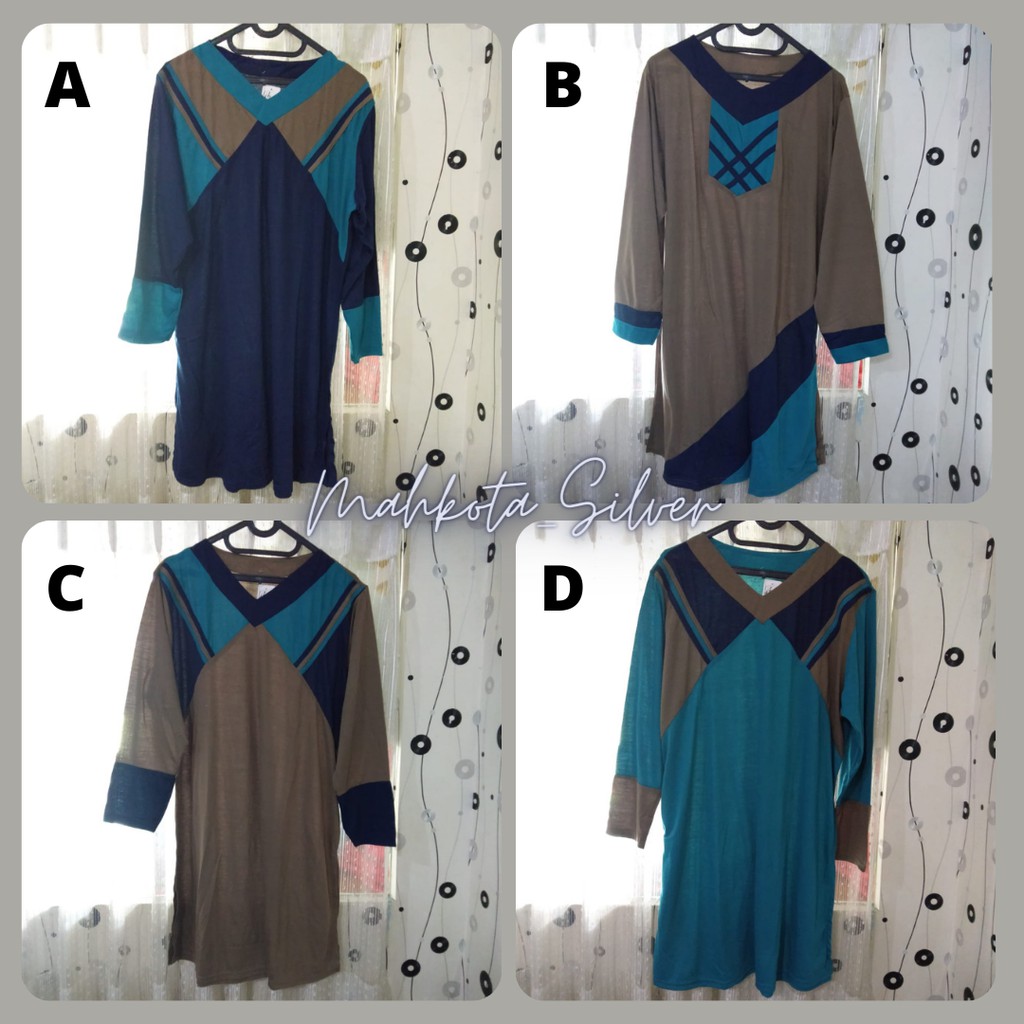 [PROMO SISA IMPORT] Dress Wanita Terusan Wanita Spandex Soft Terusan Casual Blue Biru