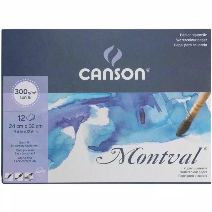 

Spesial Buku Sketsa Canson Montval Size A4 12 Lembar 300Gsm Watercolour Paper Bagus