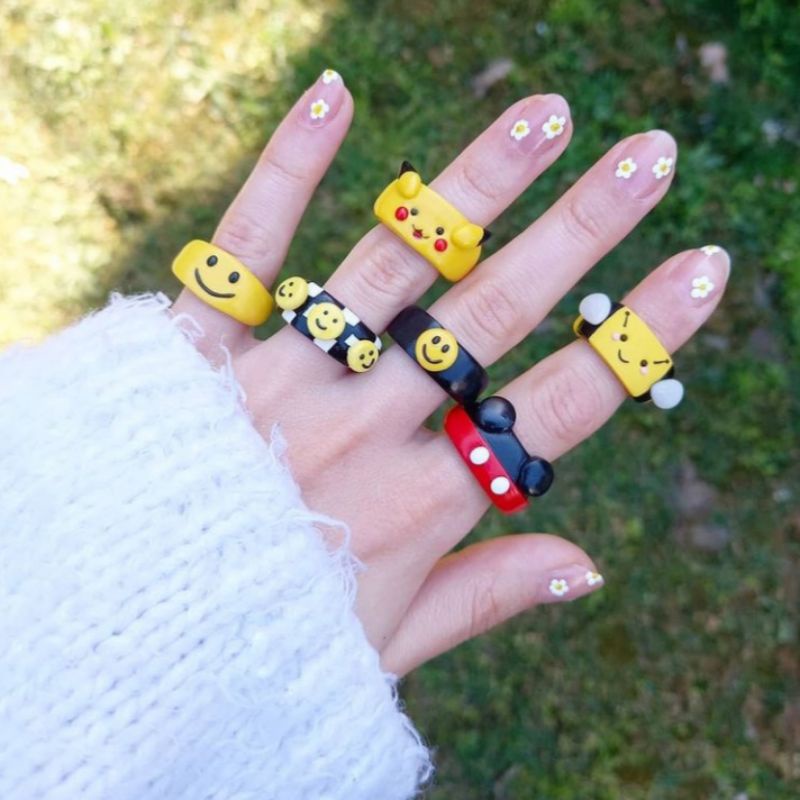 Clay rings / Cincin clay /Cincin DIY/ cincin custom / cincin Korean / cincin seleb