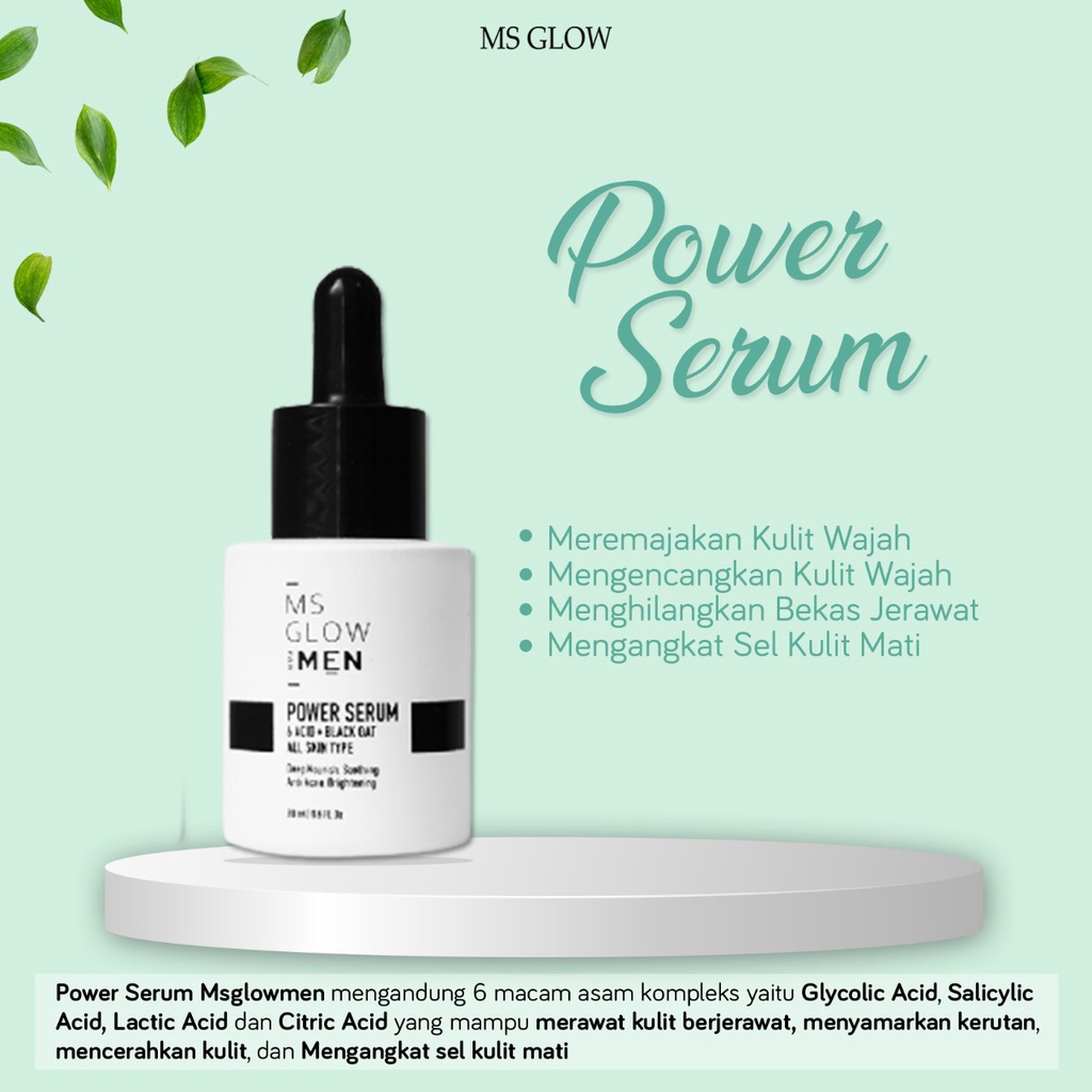 Ms Glow Enery Power Serum Ms Glow For Men Original 100% Serum Cowok Skincare Pria