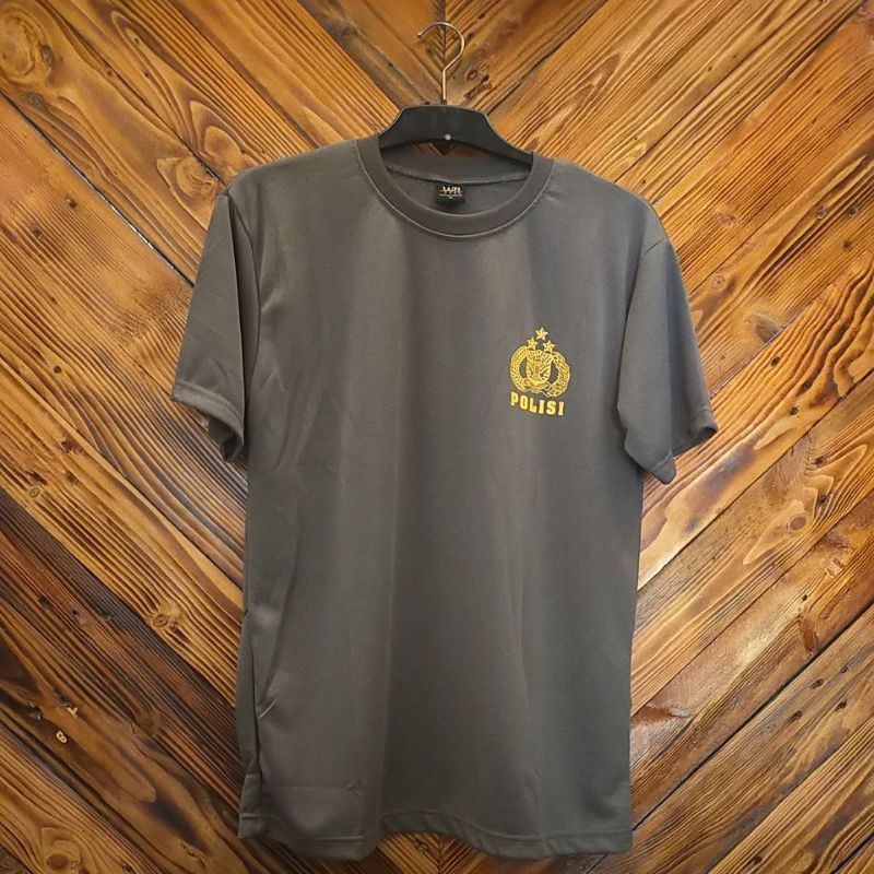 kaos daleman polisi bahan pe bukan bahan dryfit