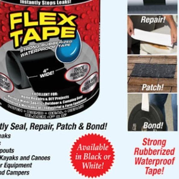 

⅍ Flex tape 4" isolasi waterproof super kuat isolasi hitam ✿