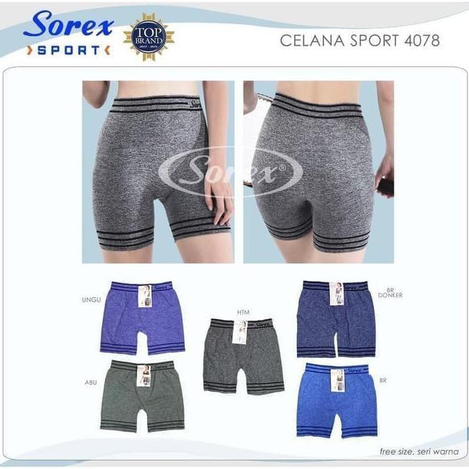 Celana Pendek Sport Olahraga Wanita Legging Sport Sorex 4078 - Hitam