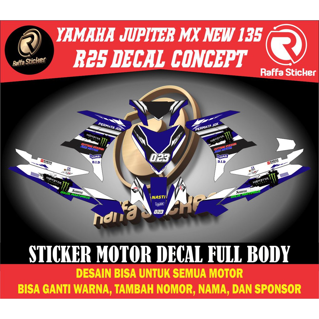 Decal New Jupiter MX 135 Decal fullbody new jupiter mx 135 Custom Stiker Decal New Jupiter Mx 135