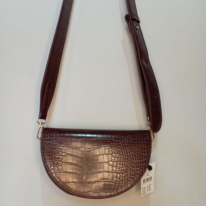 Preloved Tas Rubi Georgia Crossbody Bag Brown / Tas Bahu / Tas Selempang Coklat